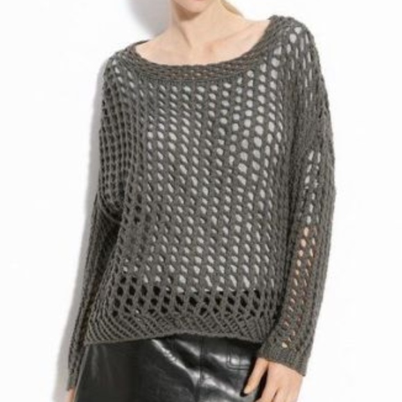 Joie Sweaters - Joie Prima Layered open knit sweater gray small